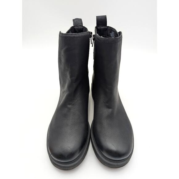 Lucky Brand Candre Double Buckle Lug Sole Boots Women's Black Size US10M EU41.5 - Picture 13 of 16